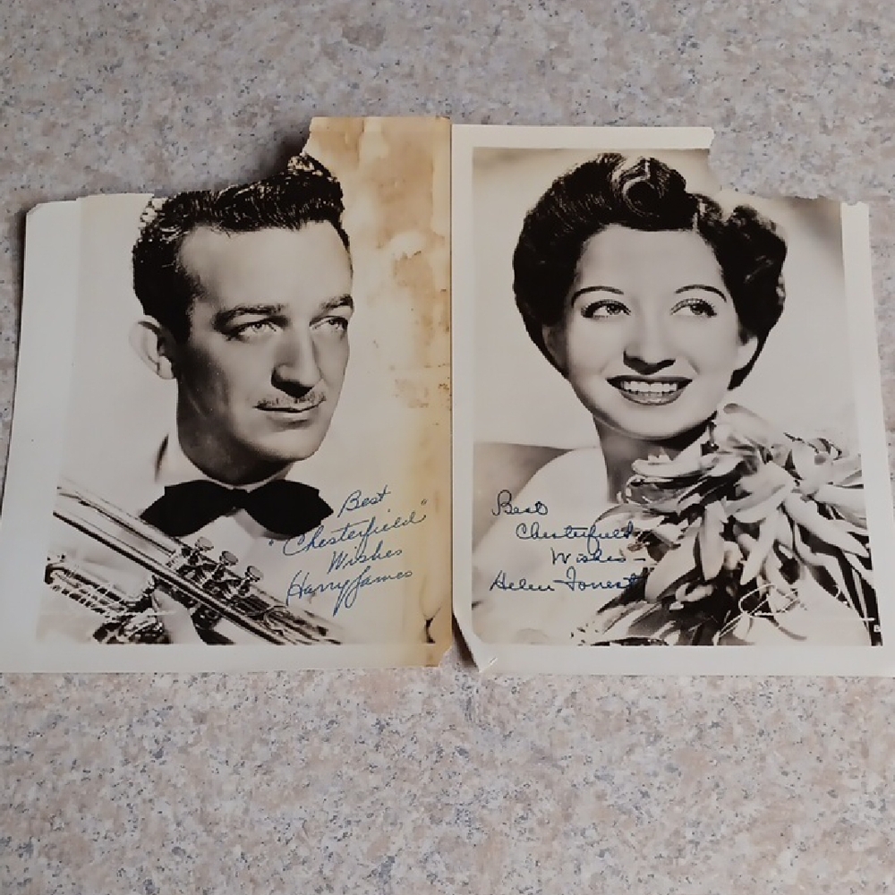 Vintage Autographed Chesterfield Photos